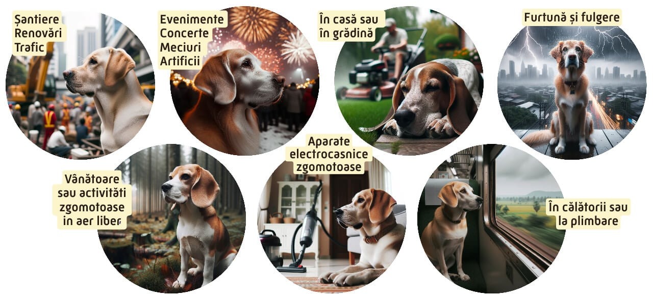 Serie de imagini cu situatii in care sunt utile castile antifonice