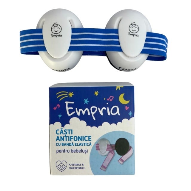 imgine casti antifonice empria cu banda albastra