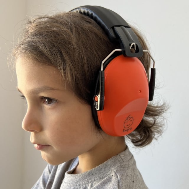 casti antifonice portocalii